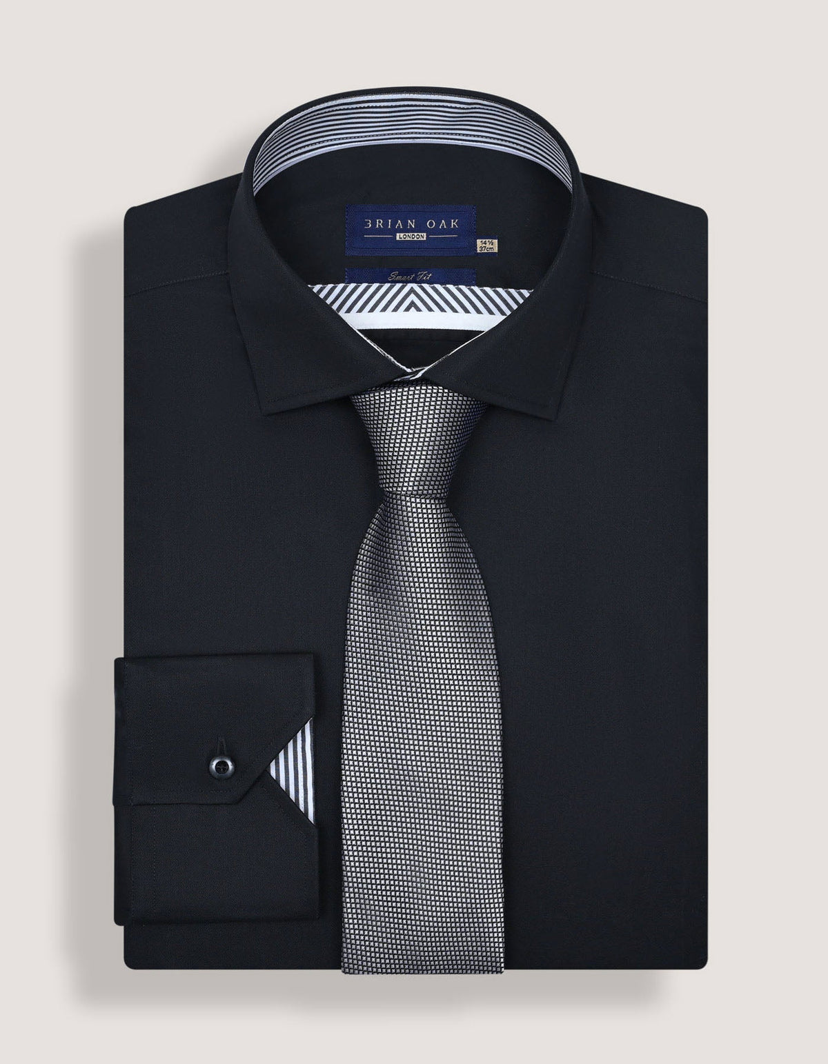 Easy Care Black Satin Designer Shirt for Men - Brian Oak Stylish & Versatile