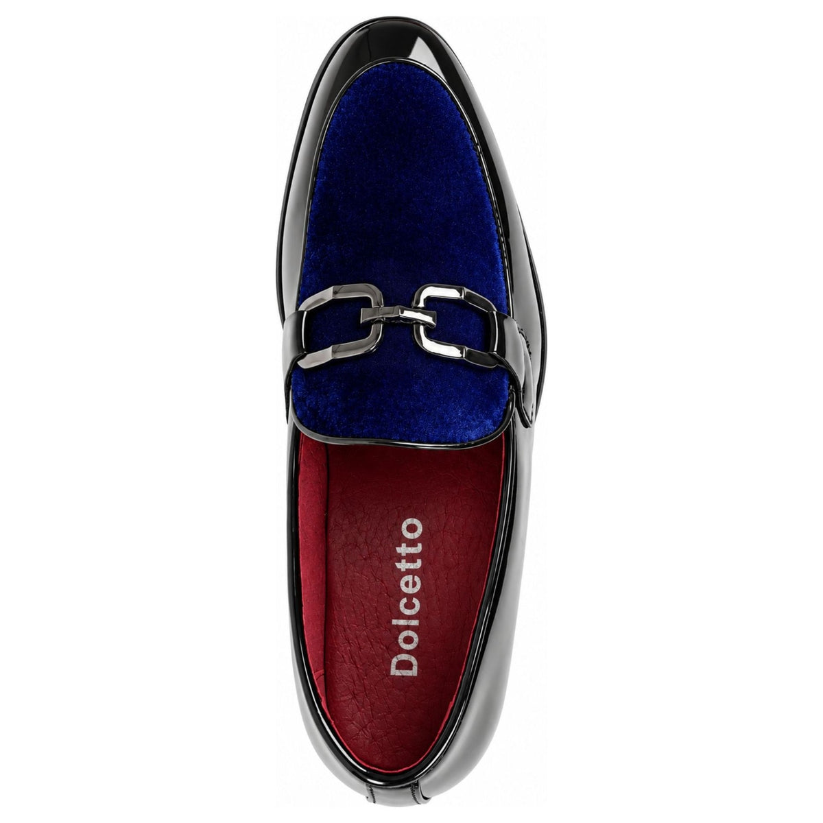 Men's Velvet Patent Slip-On Dress Loafers