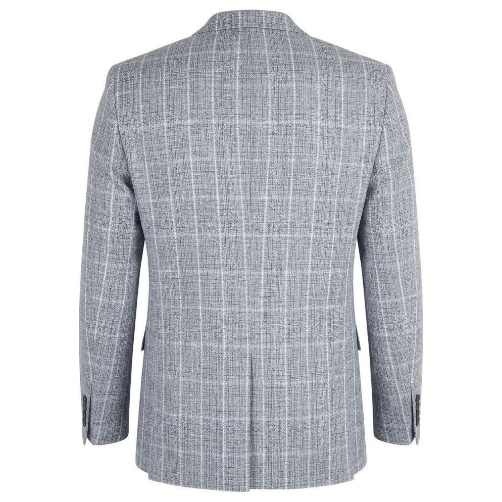 IM11 - Men's Check Slim Fit Two-Button Blazer