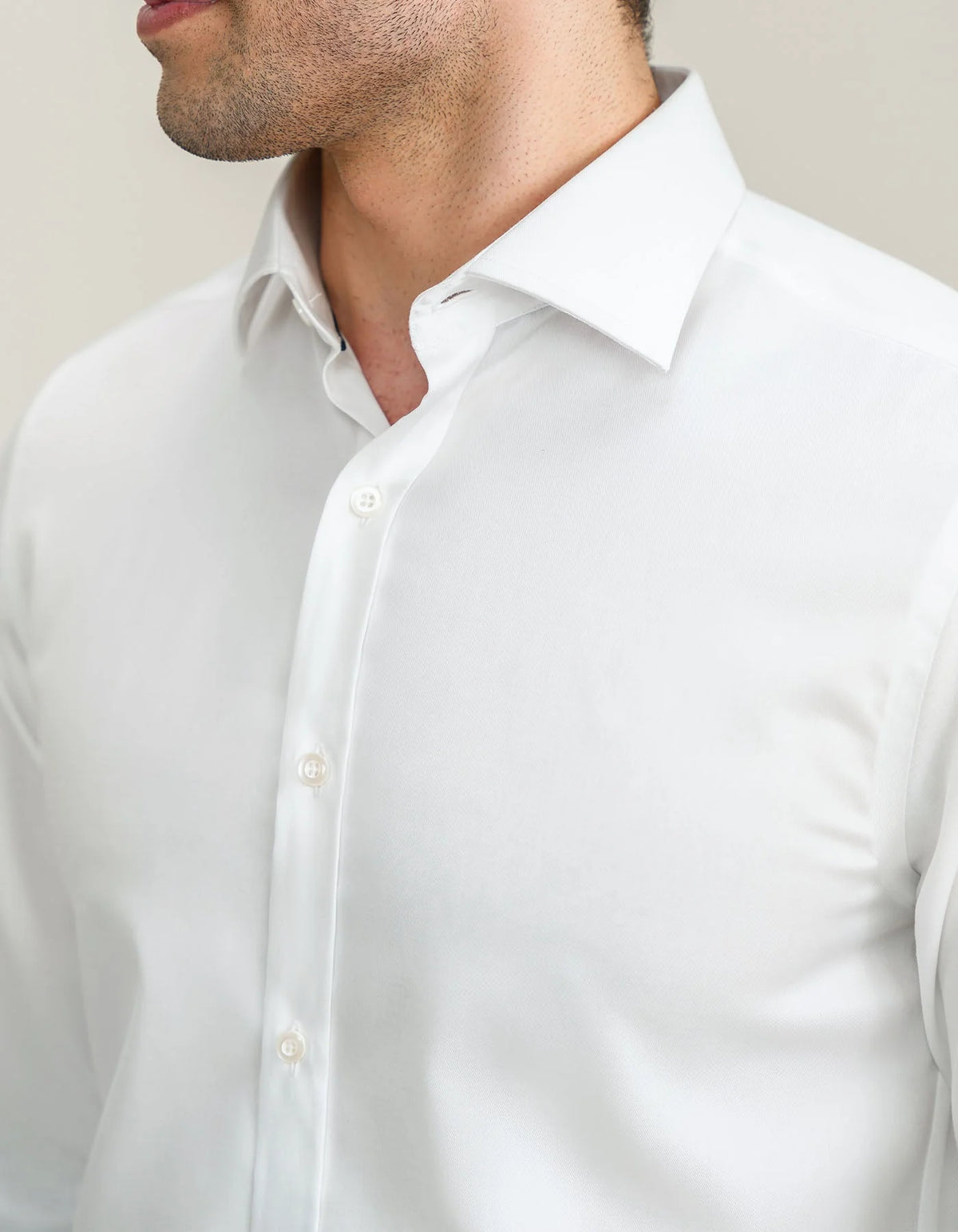Men's Easy Care White Twill Shirt