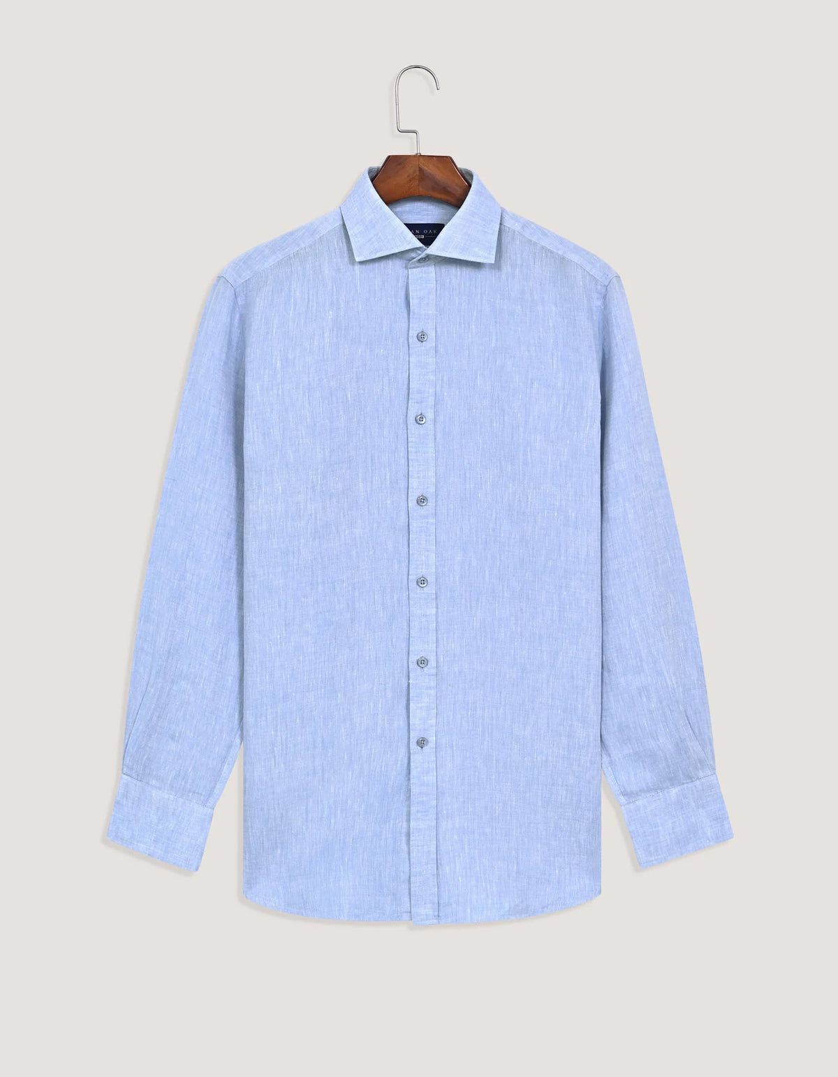 Men's Pure Linen Shirt - Sky Blue