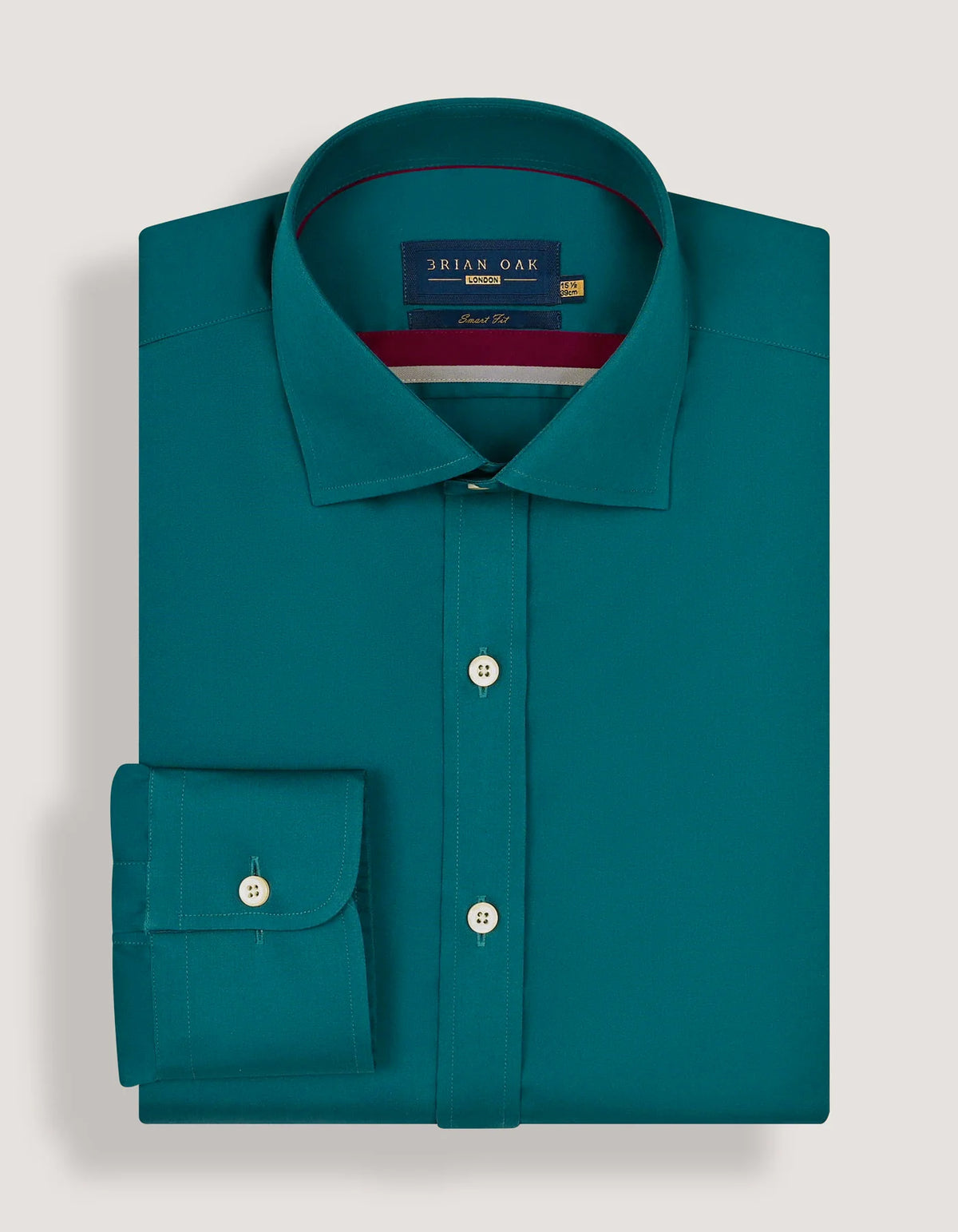 Men's Rich Teal Satin Dress Shirt