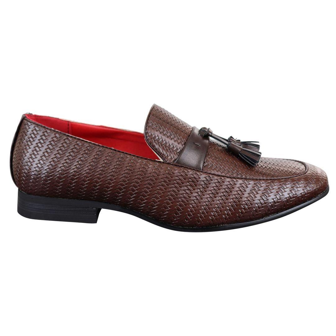 Mens Classic Vintage Tassel PU Leather Driving Shoes Loafers Smart Casual - Knighthood Store