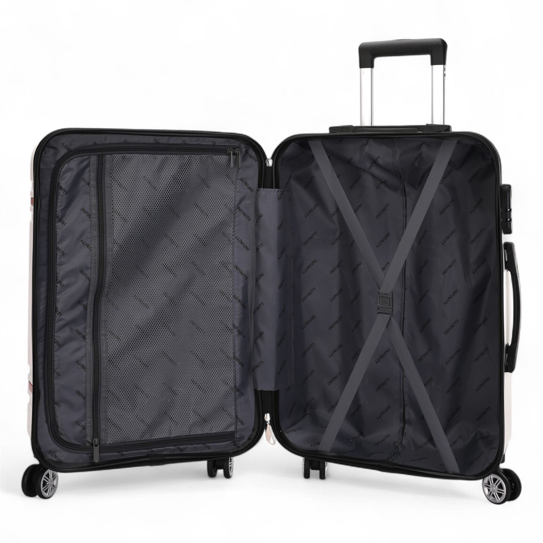 Hard Shell Modern 4-Wheel Luggage Suitcase Set