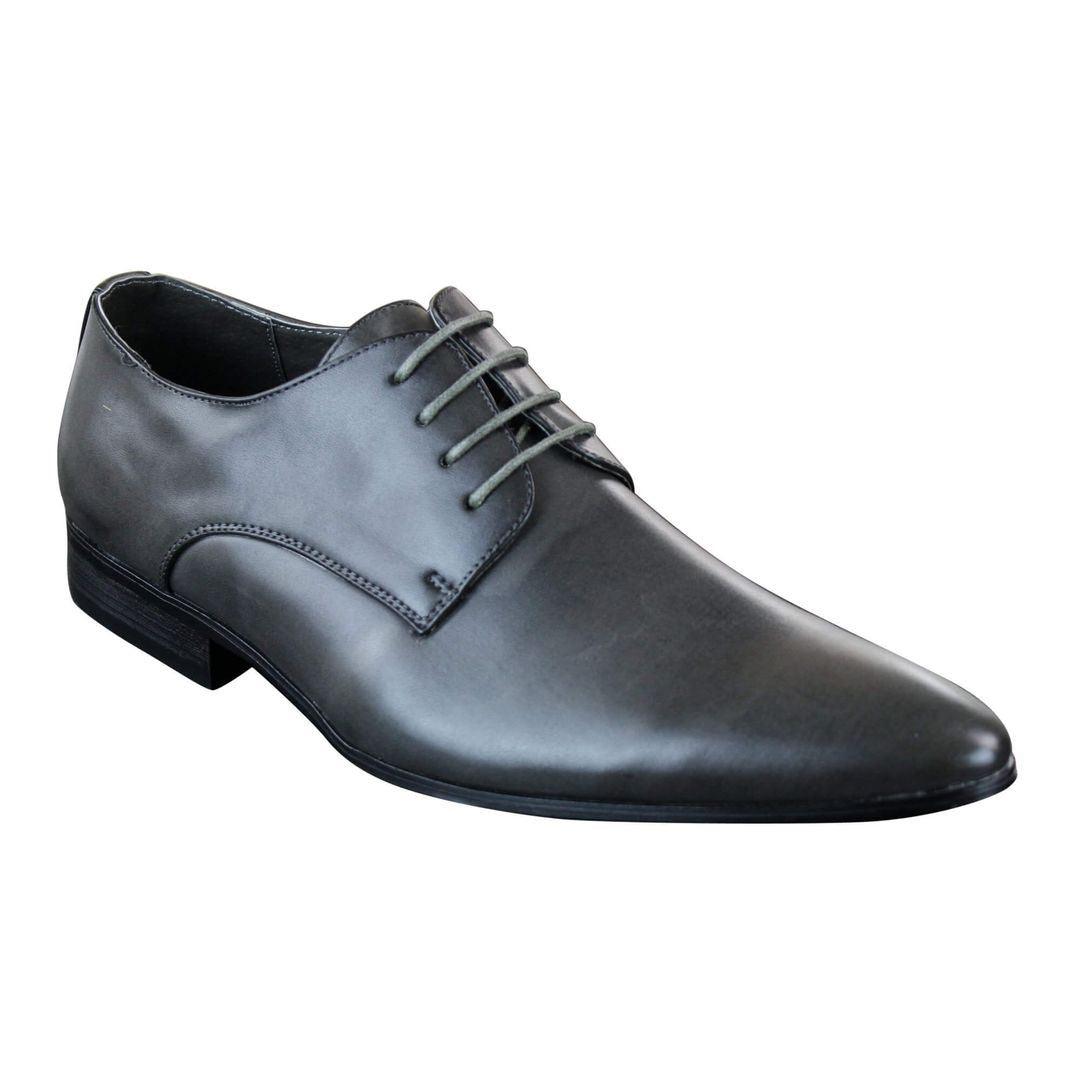 Mens Smart Casual Formal Laced Pointed Leather Shoes Wedding Prom Office Classic - Knighthood Store