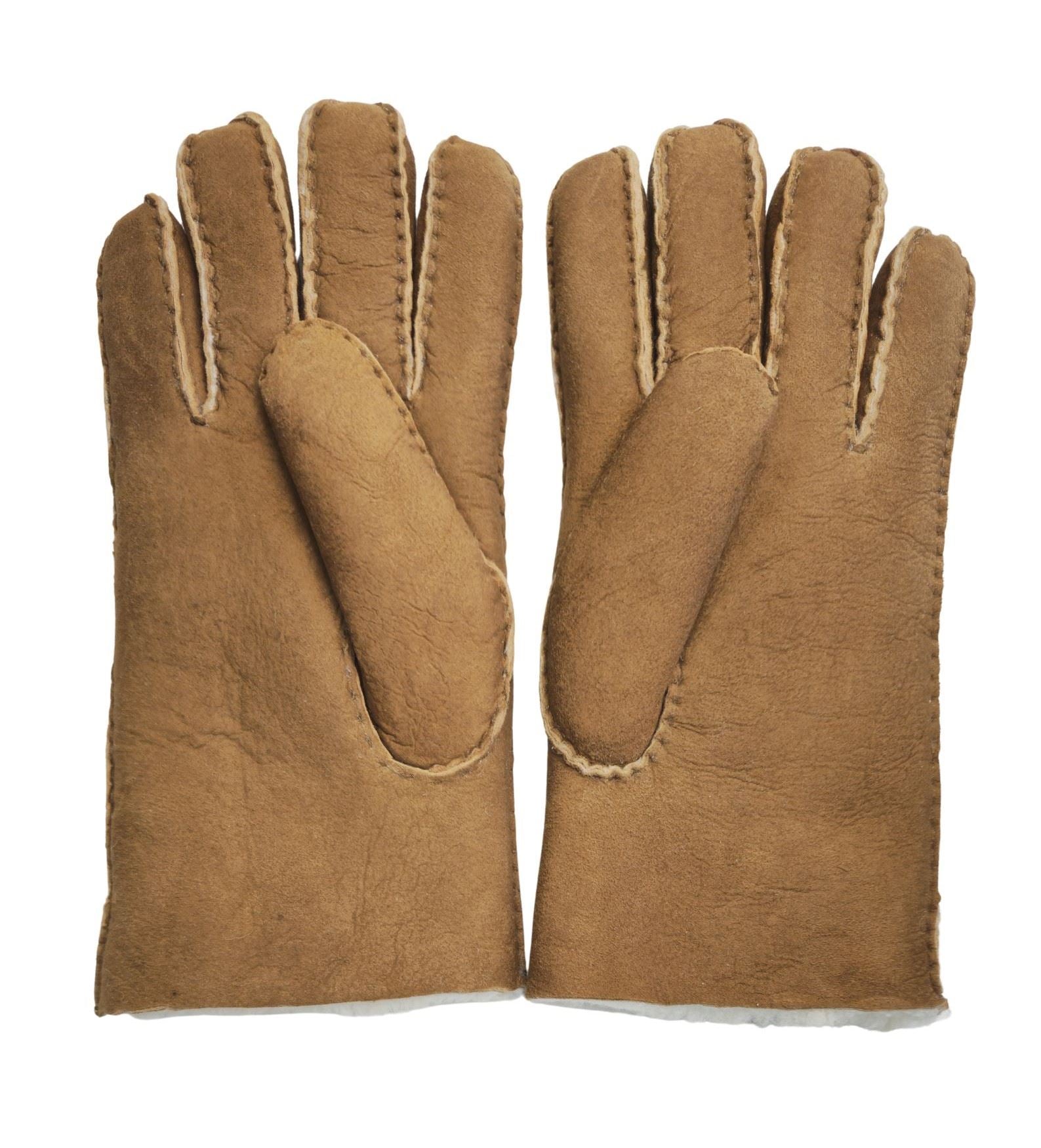 Men’s Sheepskin Suede Leather Wool Lining Gloves