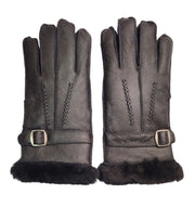 Men’s Sheepskin Suede Leather Wool Lining Gloves