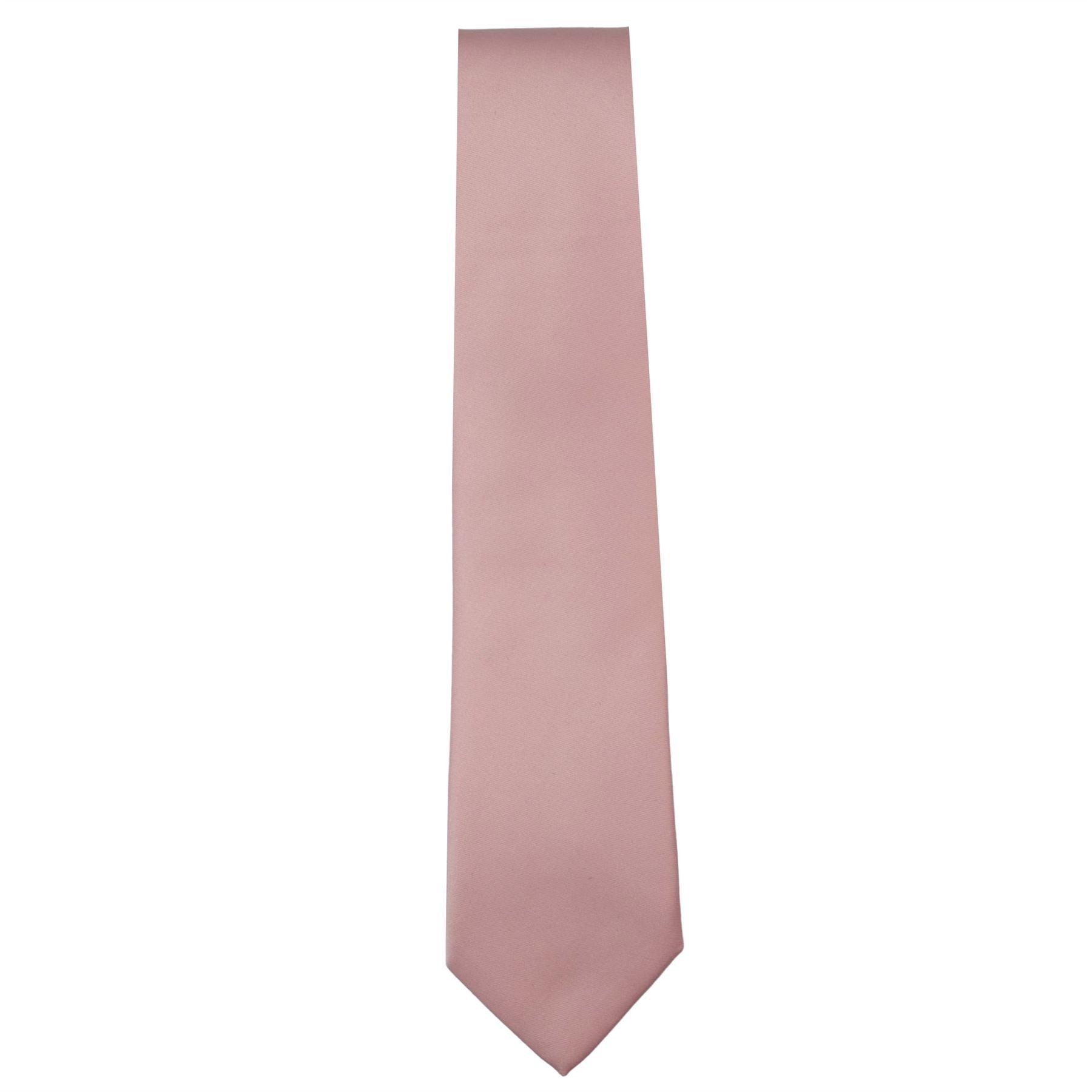 Mens Tie & Hankie Handkerchief Pocket Square Neck Tie Satin Silk Light Dusty Pink Peach - Knighthood Store