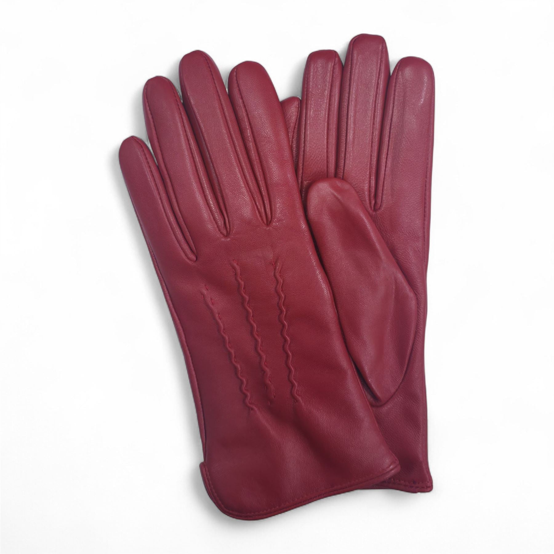 Women’s Genuine Leather Wool Lined Touchscreen Gloves