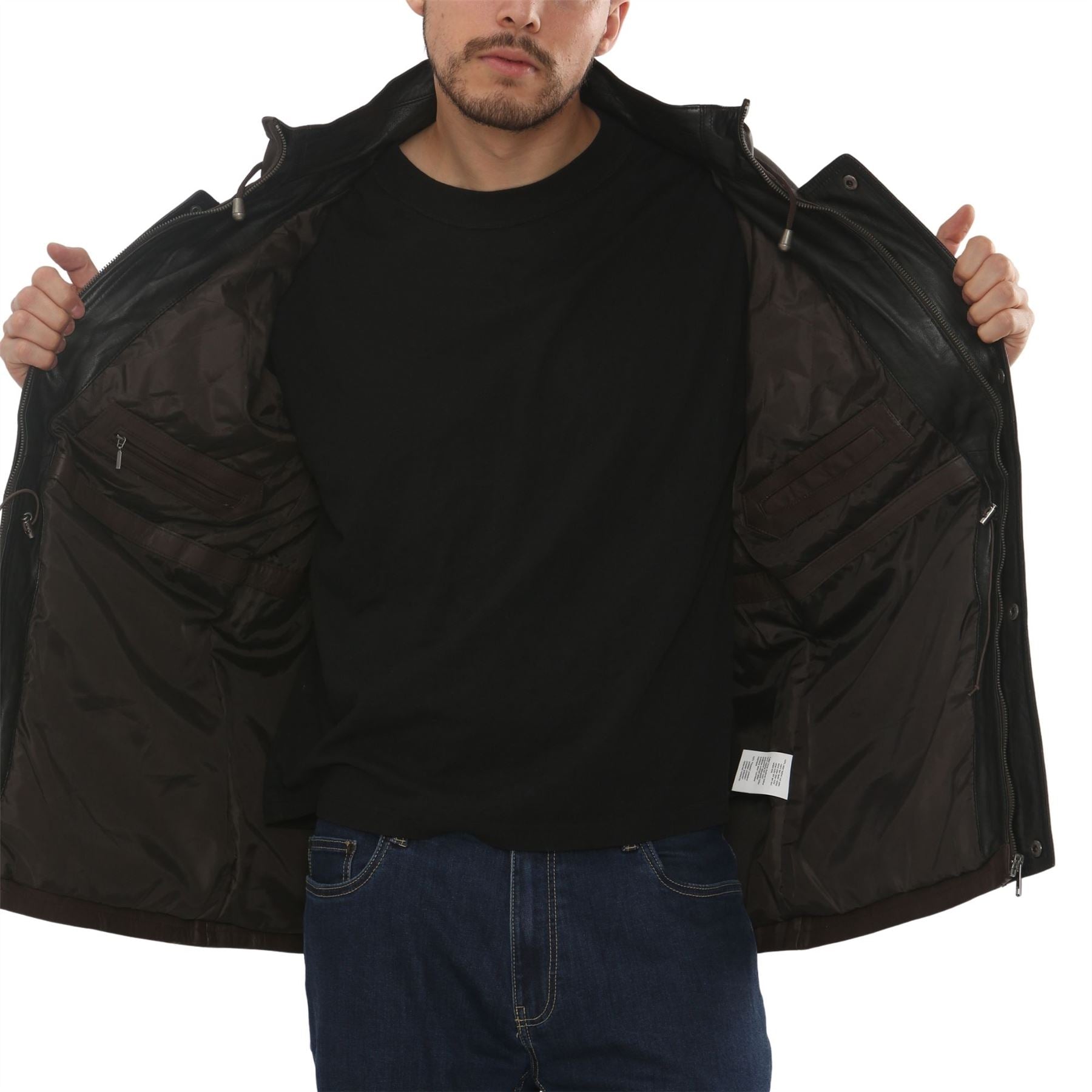 Men's Lambskin Leather Mid Length Jacket