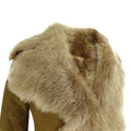 Womens Luxury Toscana 3/4 Coat Real Sheepskin Beaver Shearling Suede Jacket - Knighthood Store