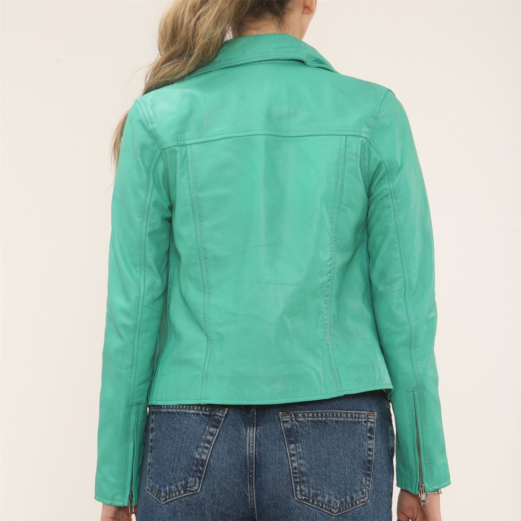 Women's Real Leather Brando Style Biker Jacket