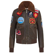 Women's Real Leather Air Force A2 Flight Bomber Jacket