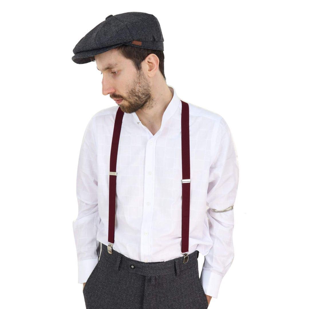 Mens Classic Vintage Retro Trouser Braces Suspenders 1920s Gatsby Blinders - Knighthood Store