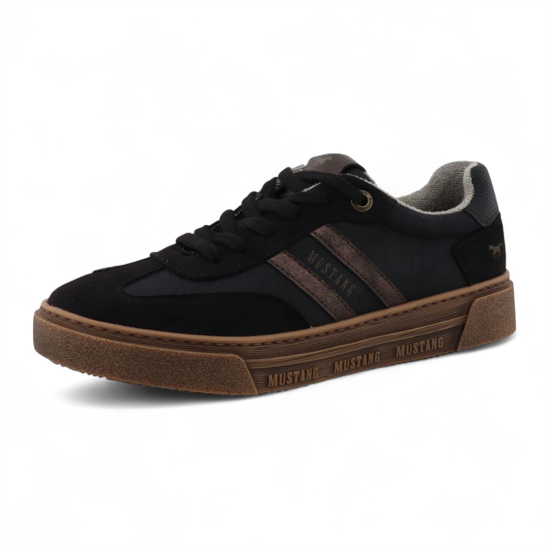 Women's Black Street Platform Sneakers Shoes