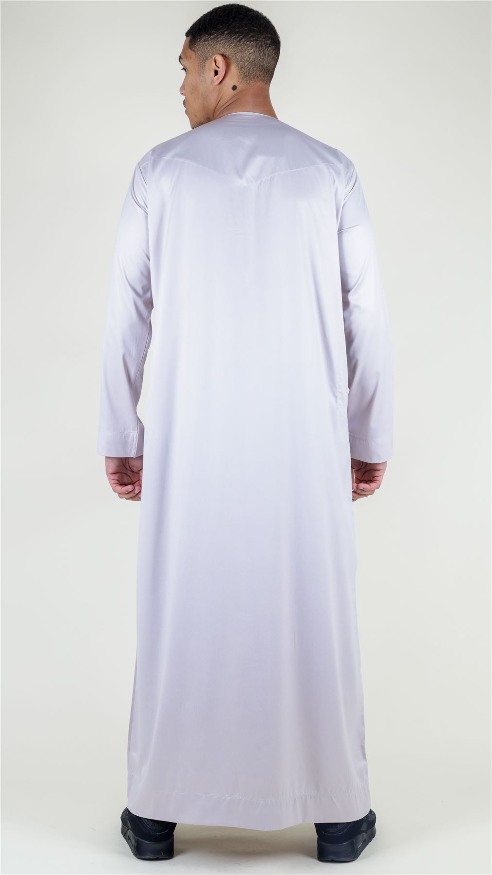 Men's Thobe Jubba Islamic Clothing Muslim Kaftan Emirati Omani Satin Robe
