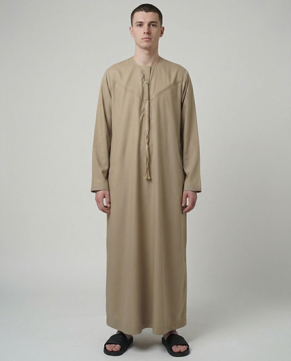 HM11 - Men's Emirati Omani Bobble Button Thobe