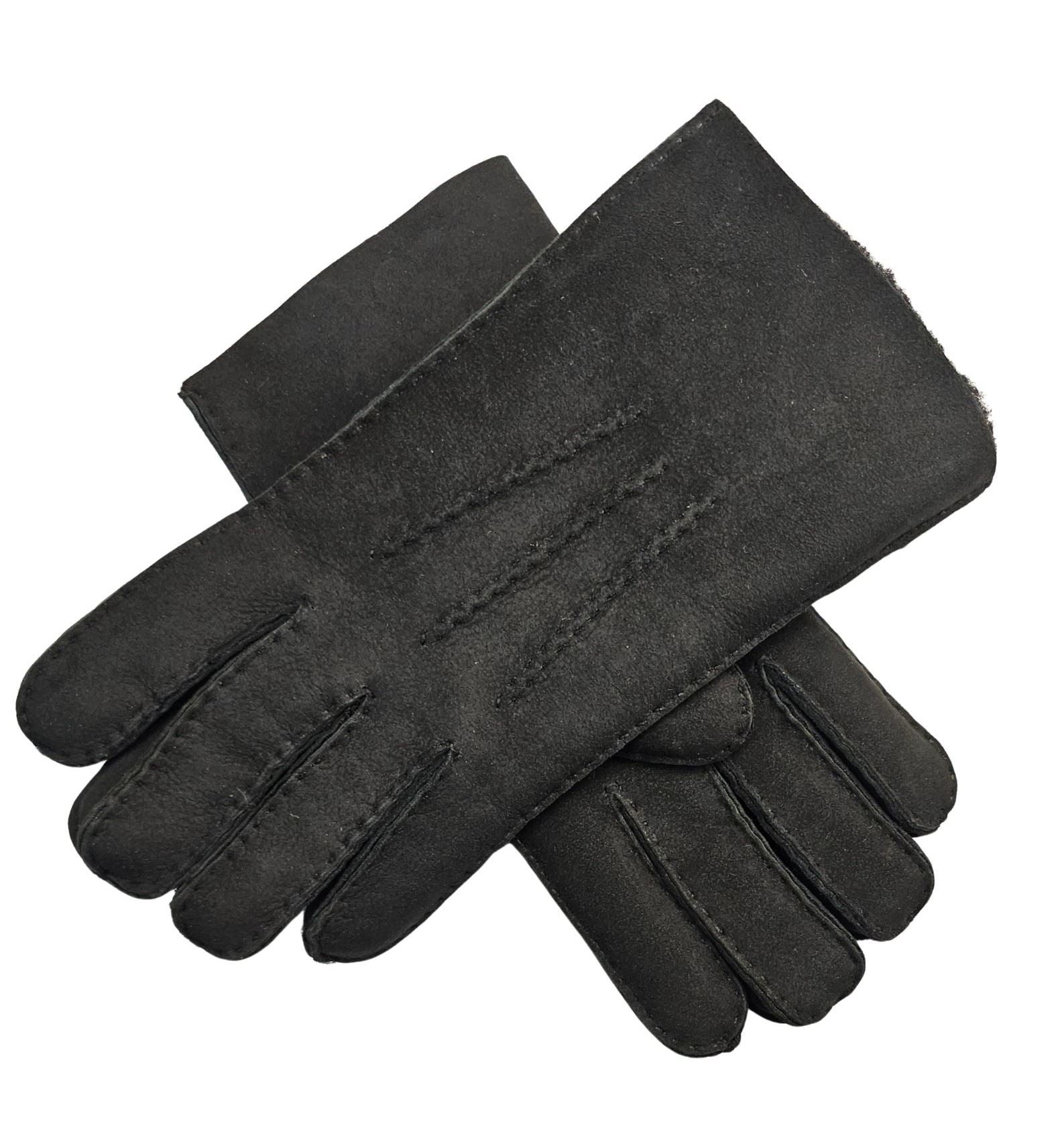 Men’s Sheepskin Suede Leather Wool Lining Gloves