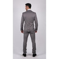 Mens Light Grey 3 Piece Suit Classic Stitch Wedding Summer Prom Classic Grooms - Knighthood Store