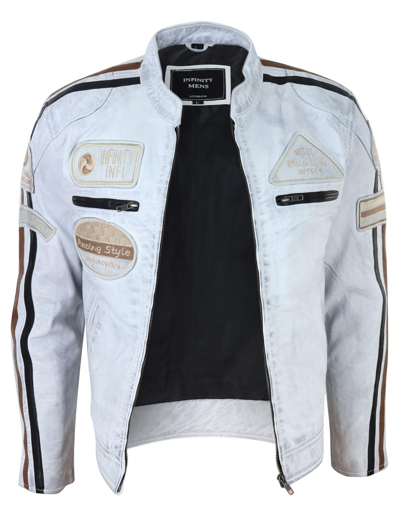 Men's Zipped Biker Leather Jacket | Infinity - Knighthood Store