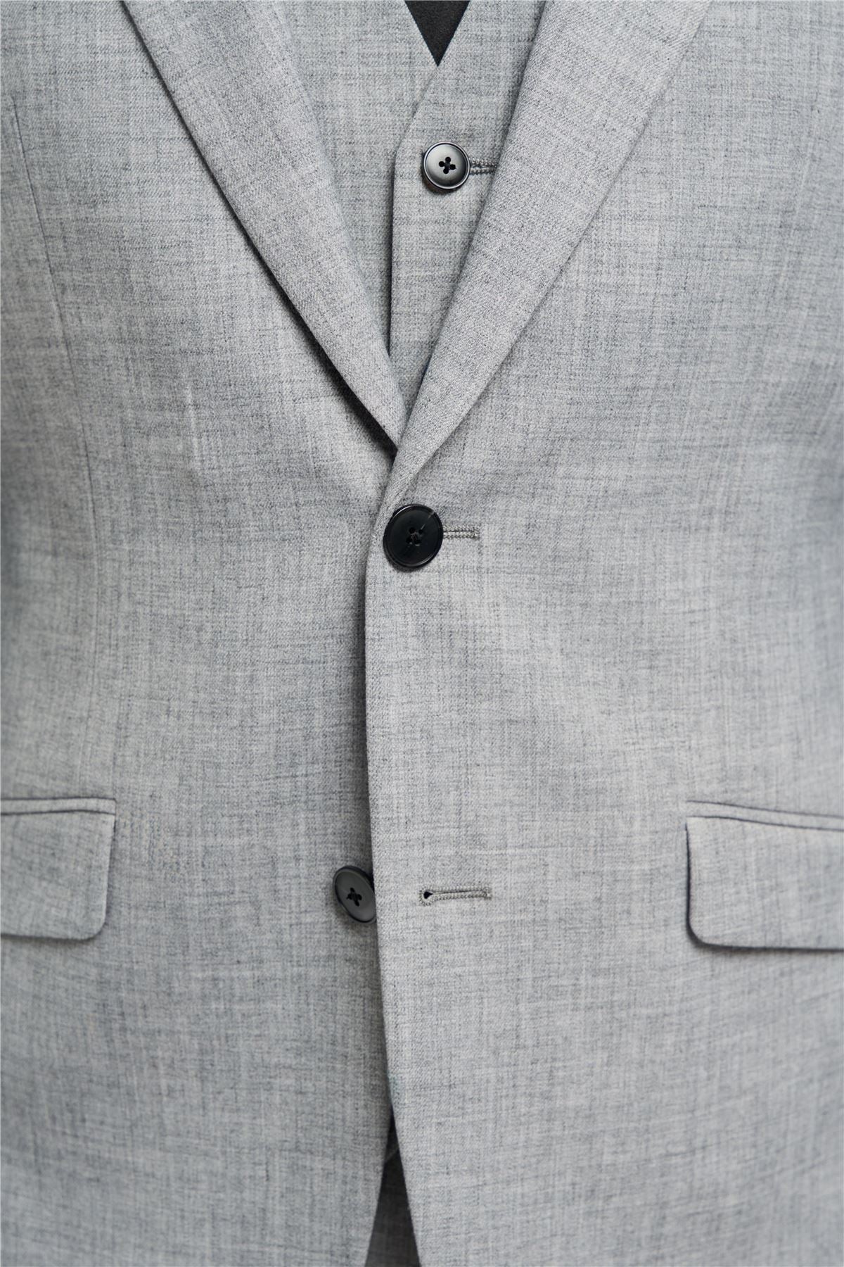 Men's Blazer Grey Tailored Fit Formal Suit Jackets