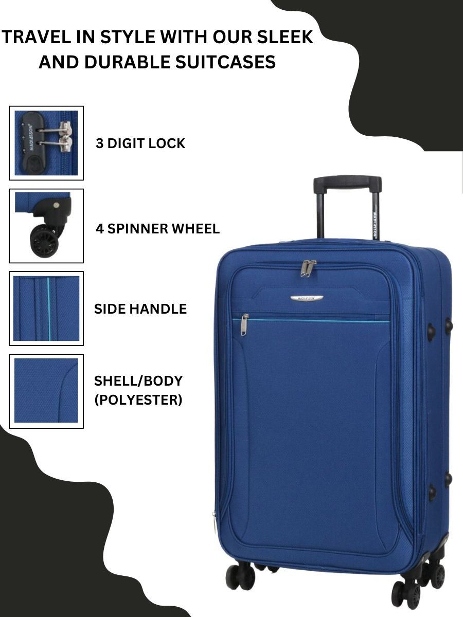 Lightweight Suitcase 4 Spinner Wheels Expandable Luggage