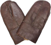 Unisex Sheepskin Shearling Leather Thermal Gloves