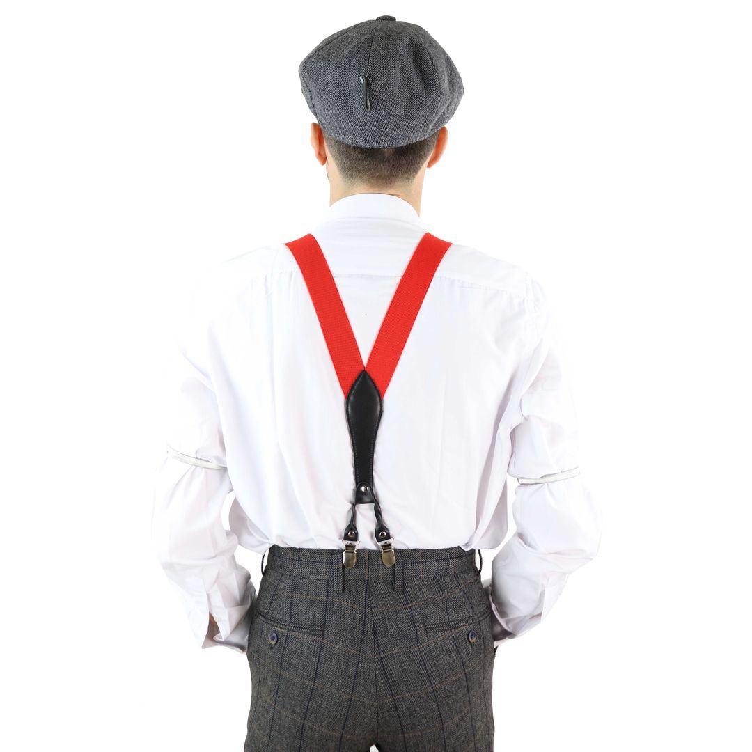 Mens Classic Vintage Retro Trouser Braces Suspenders 1920s Gatsby Blinders - Knighthood Store