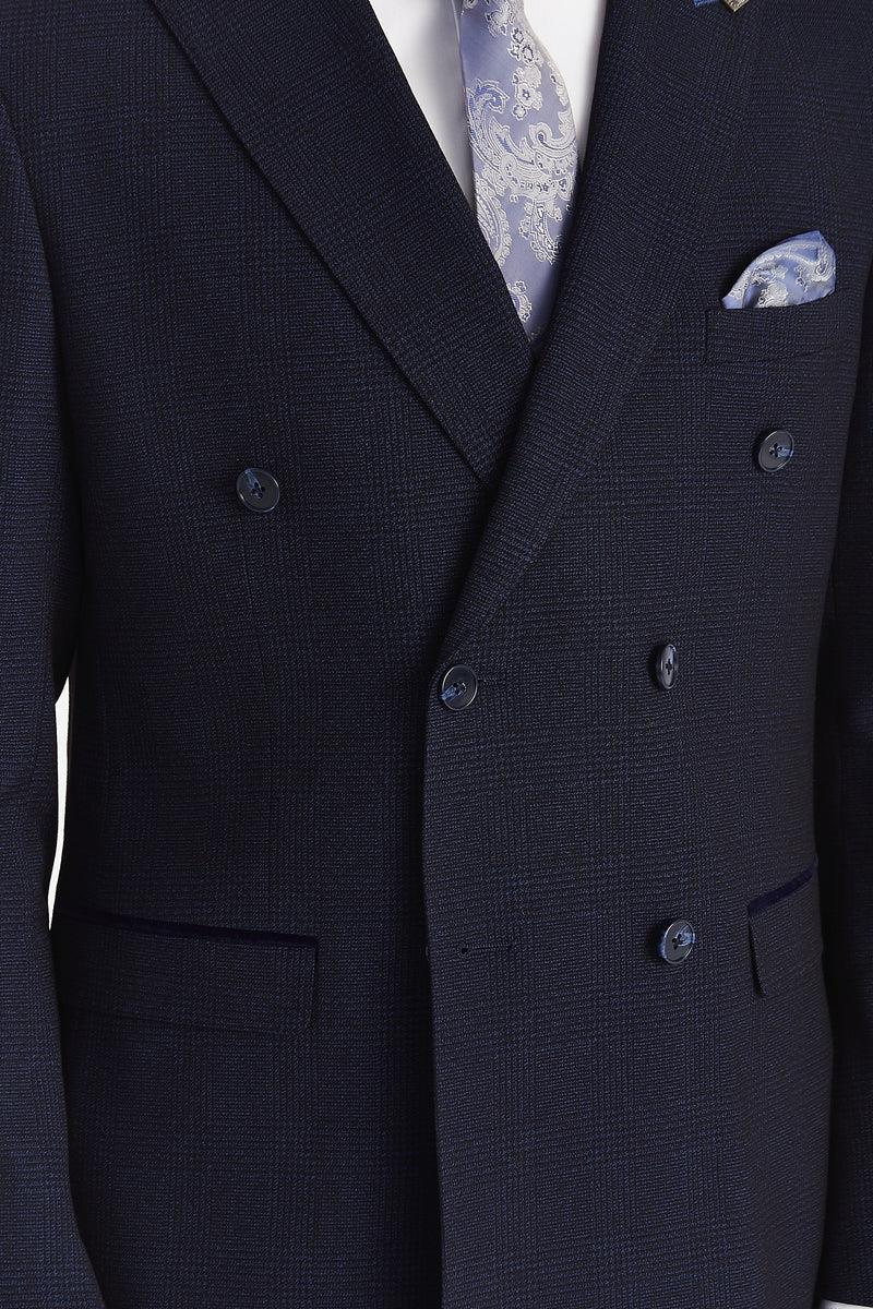 Regent - Men's Navy 2 Piece Double Breasted Suit