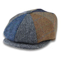 Men's Flat Cap Wool Blend Tweed Patch Newsboy Baker Boy 8 Panel Hat - Knighthood Store