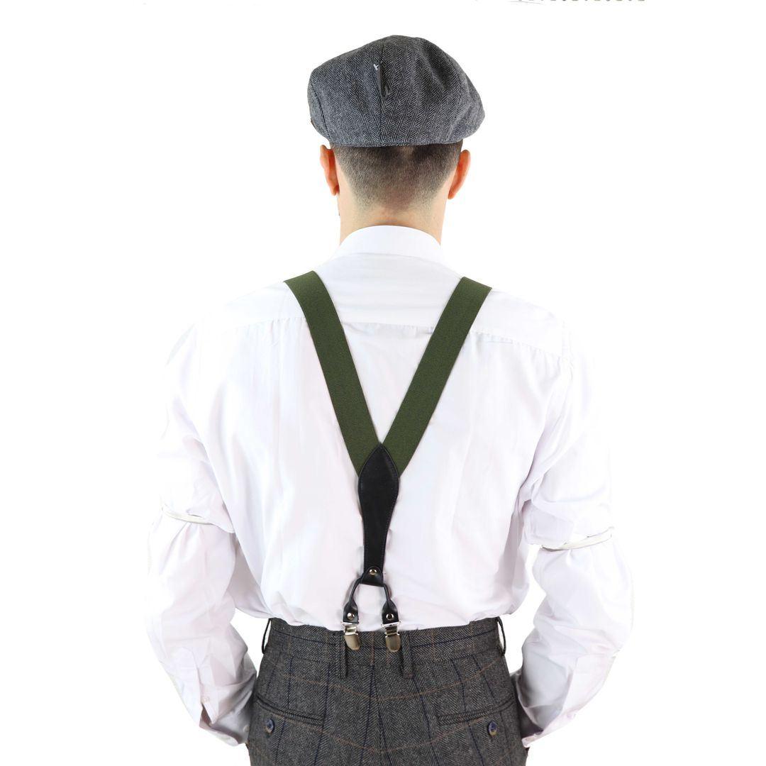 Mens Classic Vintage Retro Trouser Braces Suspenders 1920s Gatsby Blinders - Knighthood Store