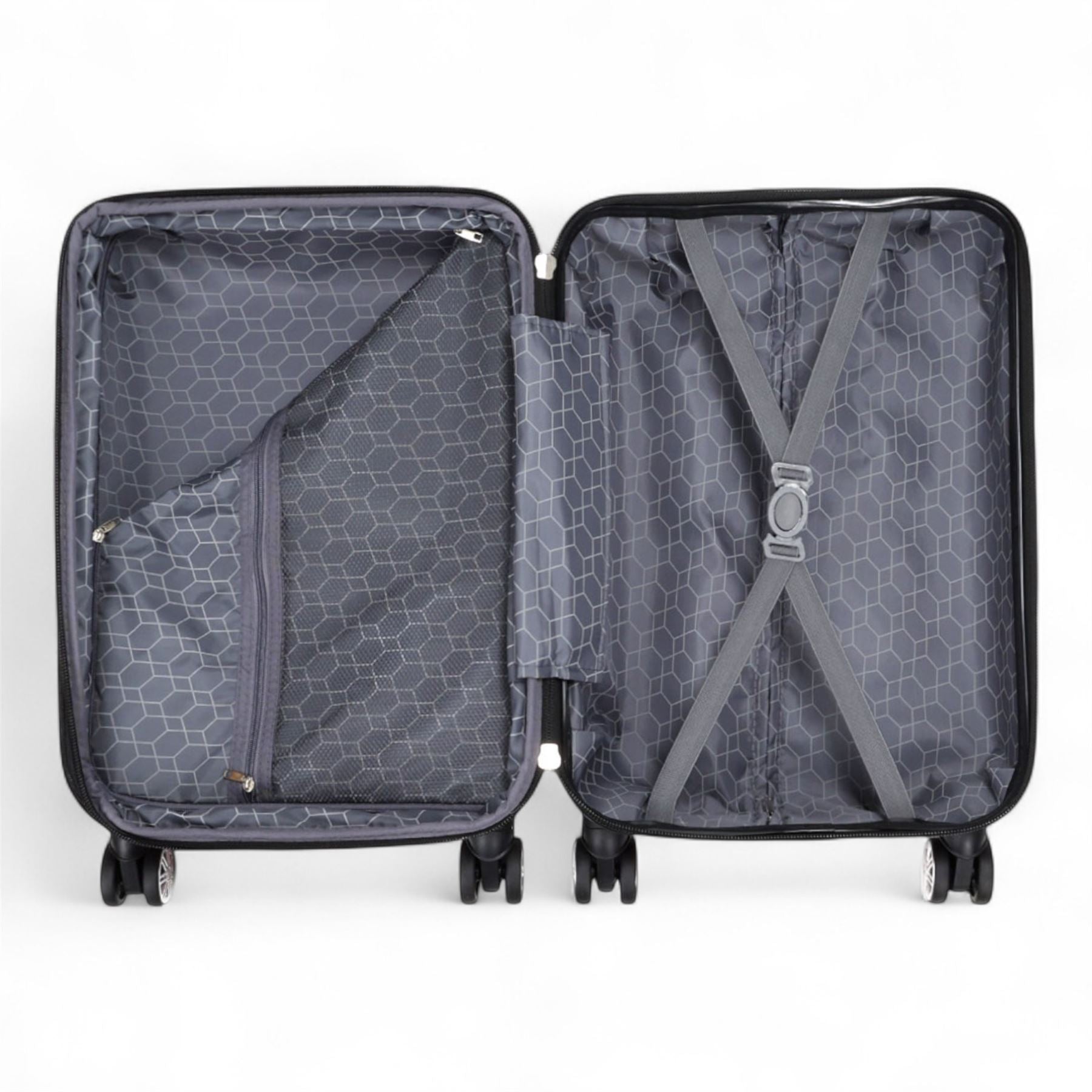 Hard Shell Luggage Set 8 Spinner Wheels ABS Suitcase