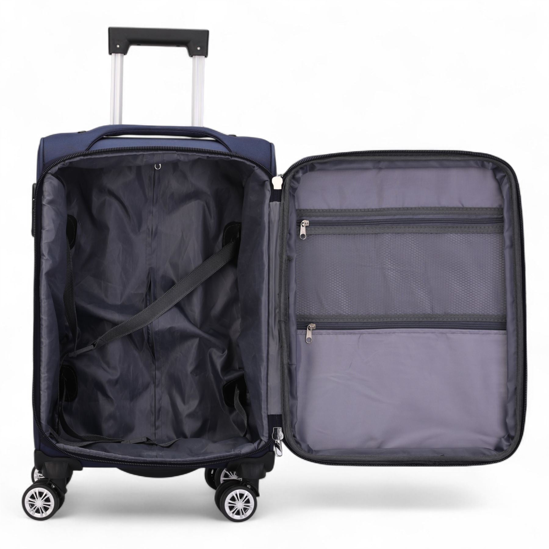 Lightweight Expandable Luggage Softshell 8 Weel Suitcase Set