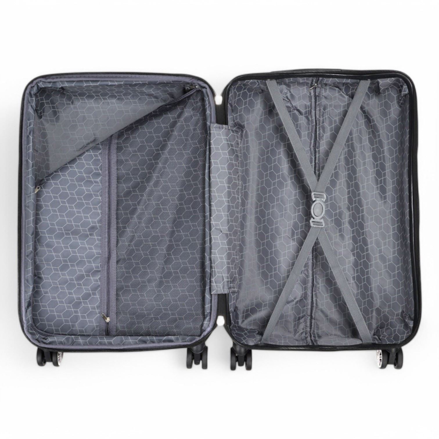 Hard Shell Luggage Set 8 Spinner Wheels ABS Suitcase