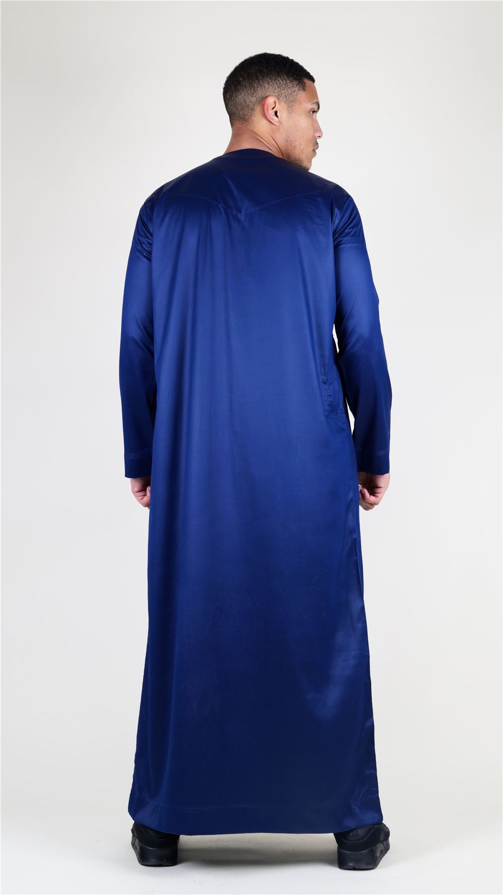 Men's Thobe Jubba Islamic Clothing Muslim Kaftan Emirati Omani Satin Robe