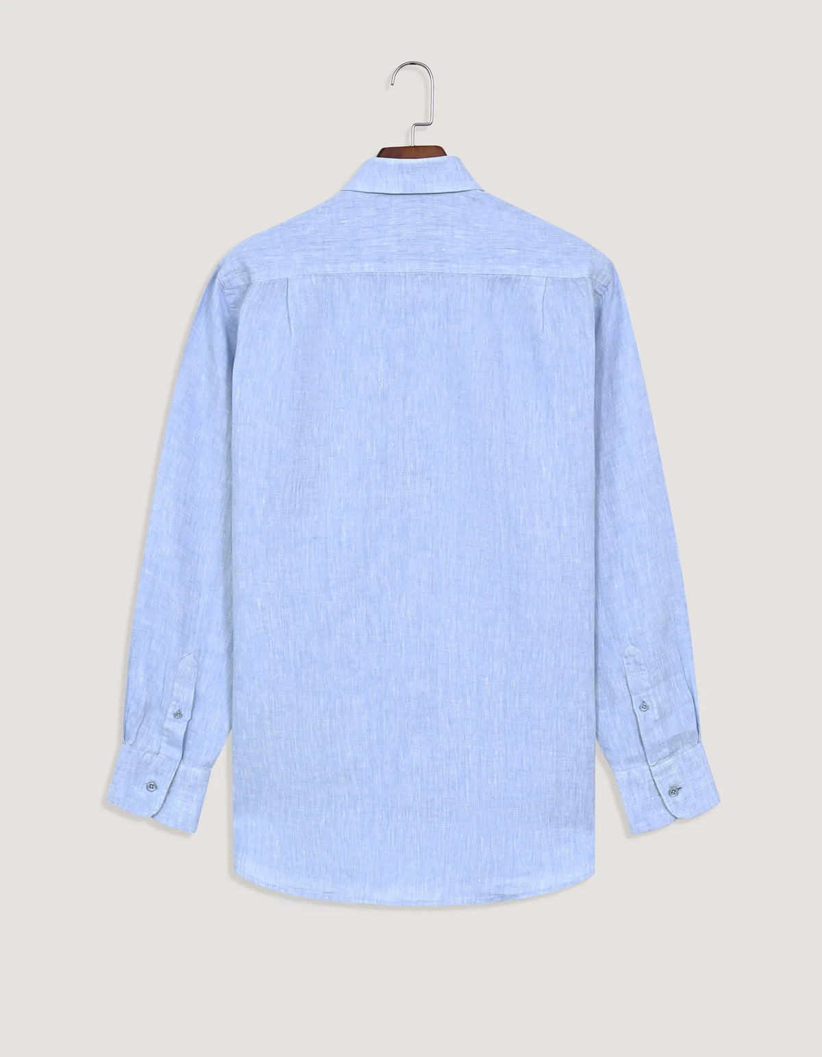 Men's Pure Linen Shirt - Sky Blue