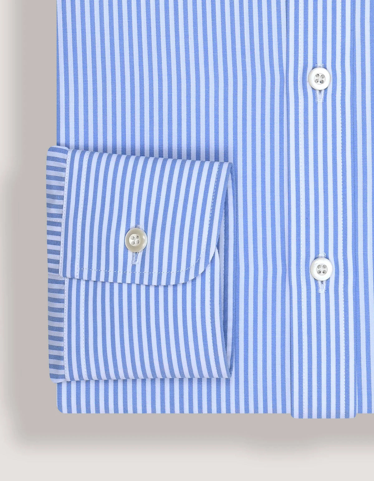 Men's Sky Blue Vertical Striped Formal Shirt