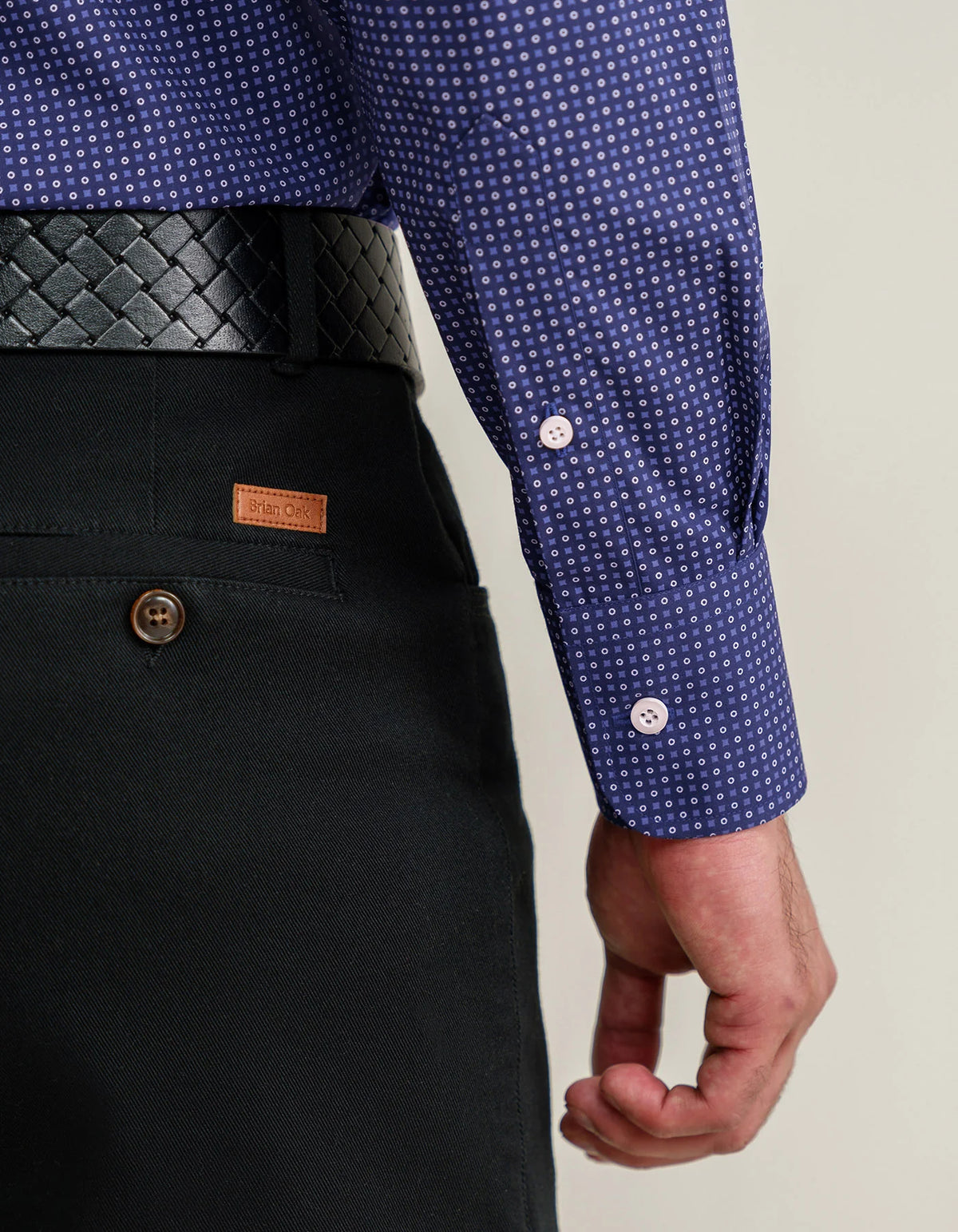 Men's Easy Care Patterned Shirt – Egyptian Blue
