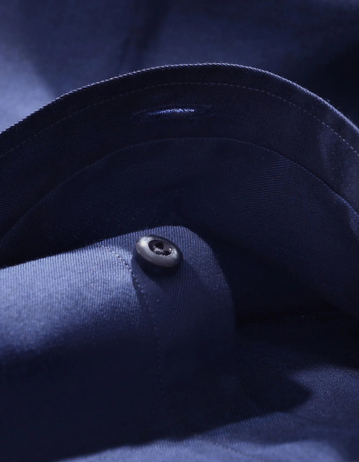 Men's Navy Blue Easy Iron Cotton Dress Shirt