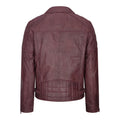 Mens Vintage Washed Tan Brown Real Leather Biker Jacket Cross Zip Retro Casual - Knighthood Store