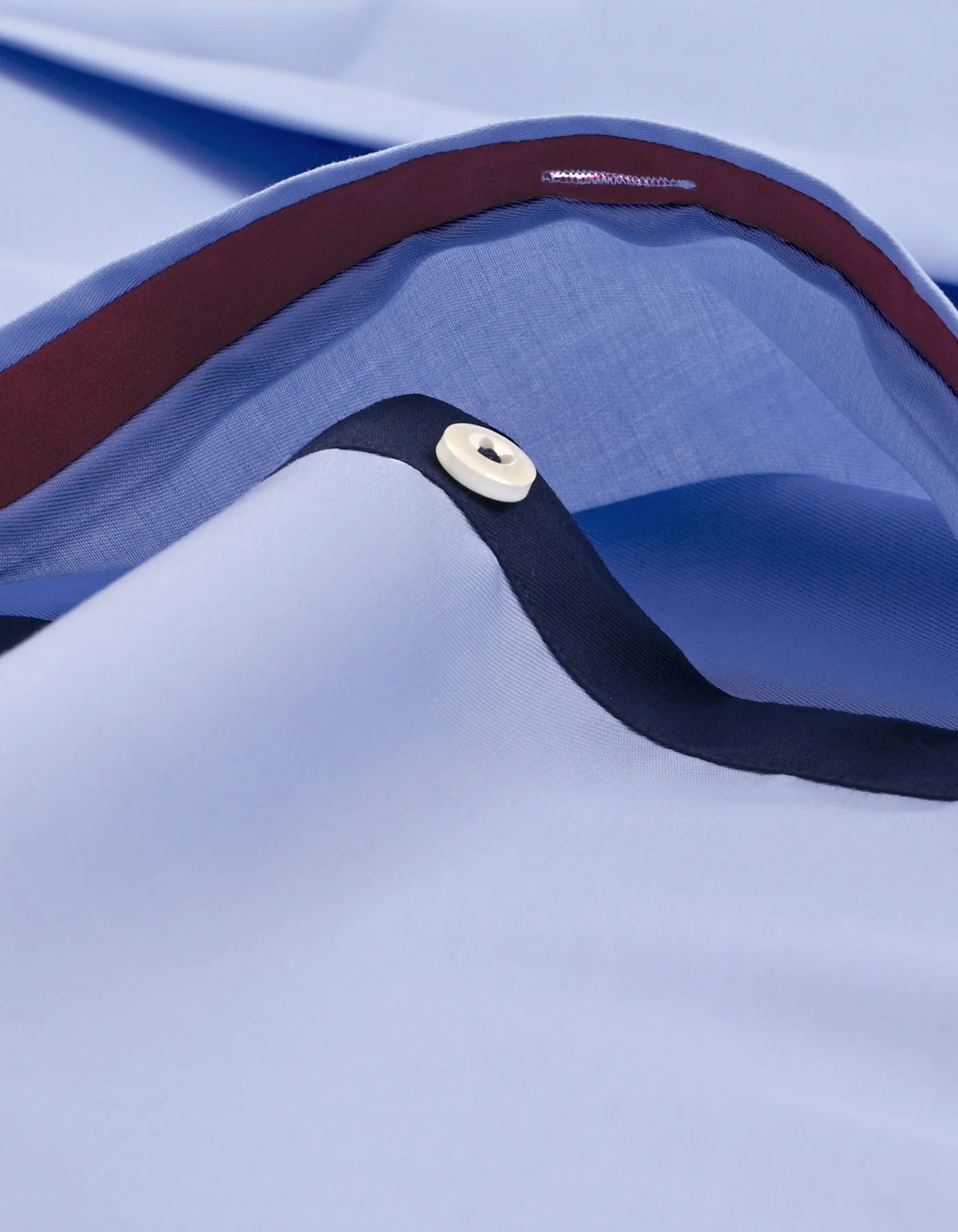 Men's Powder Blue Formal Shirt with White Collar & Cuffs
