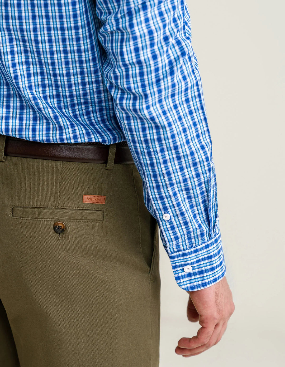 Men's Sky Blue Casual Check Shirt