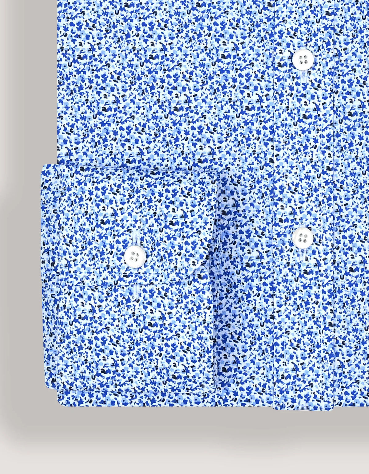 Men's Light Blue Floral Printed Formal Shirt