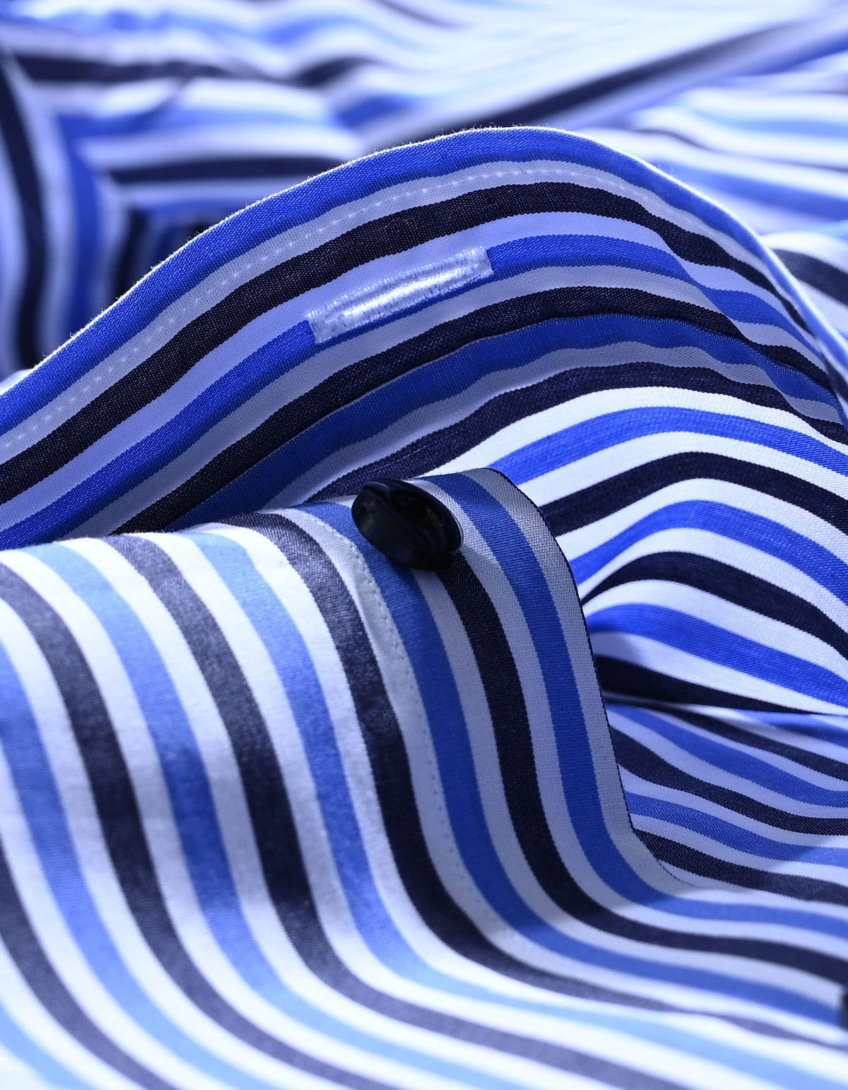 Men's Sky Blue Striped Cotton Dress Shirt