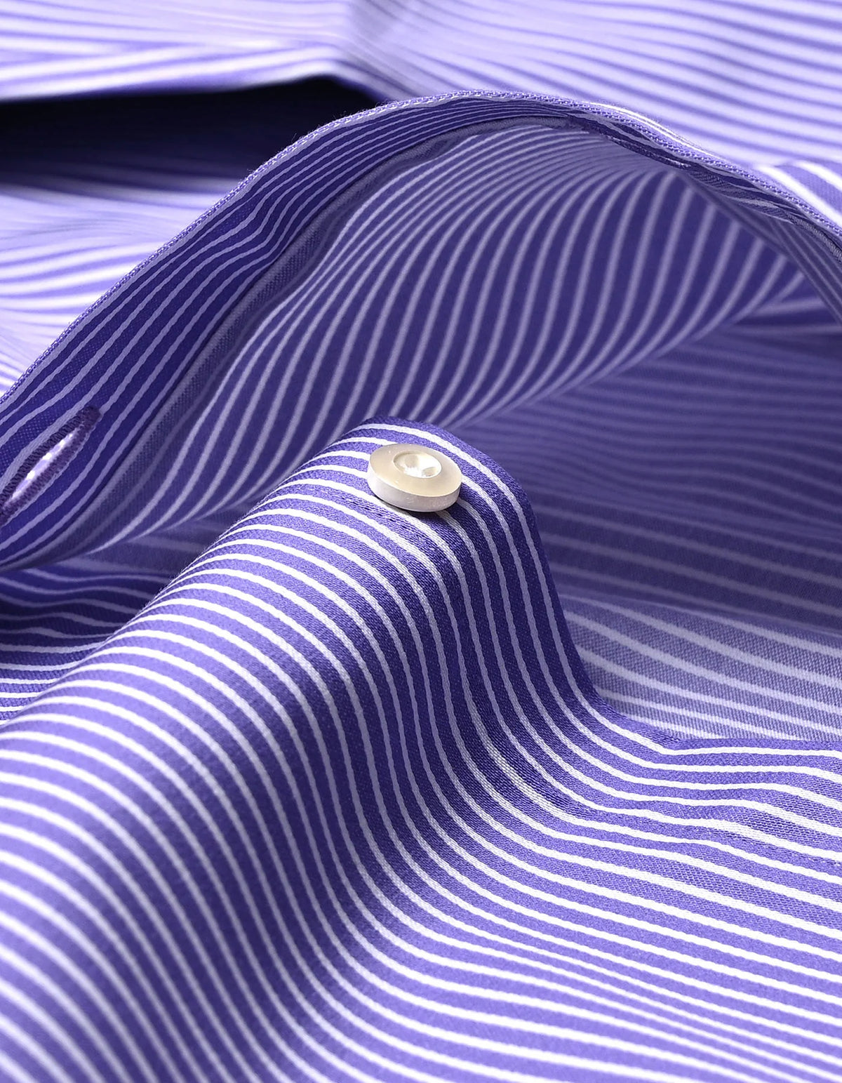 Men's Violet Stripe Shirt with Contrast Collar