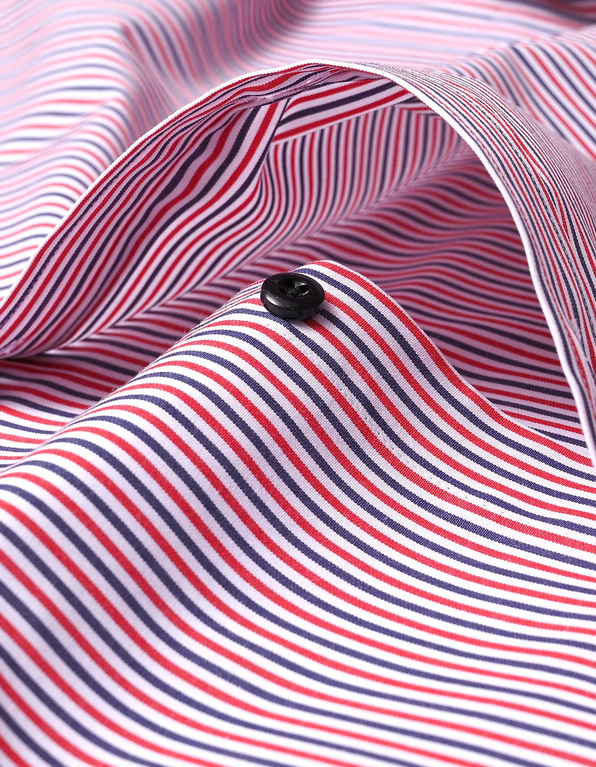 Men's Contrast Red & Blue Striped Formal Shirt