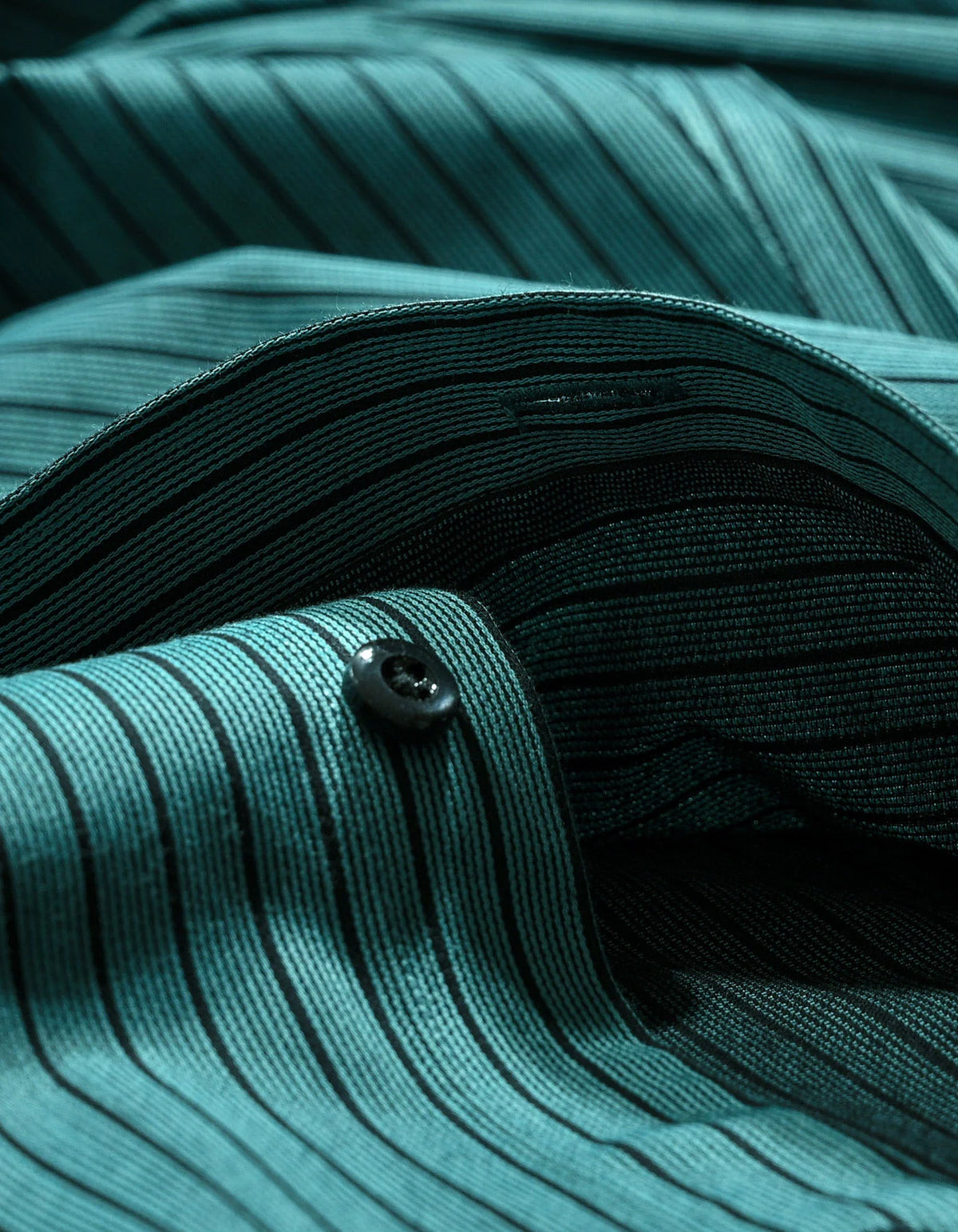 Men's Sea Green Striped Dobby Shirt