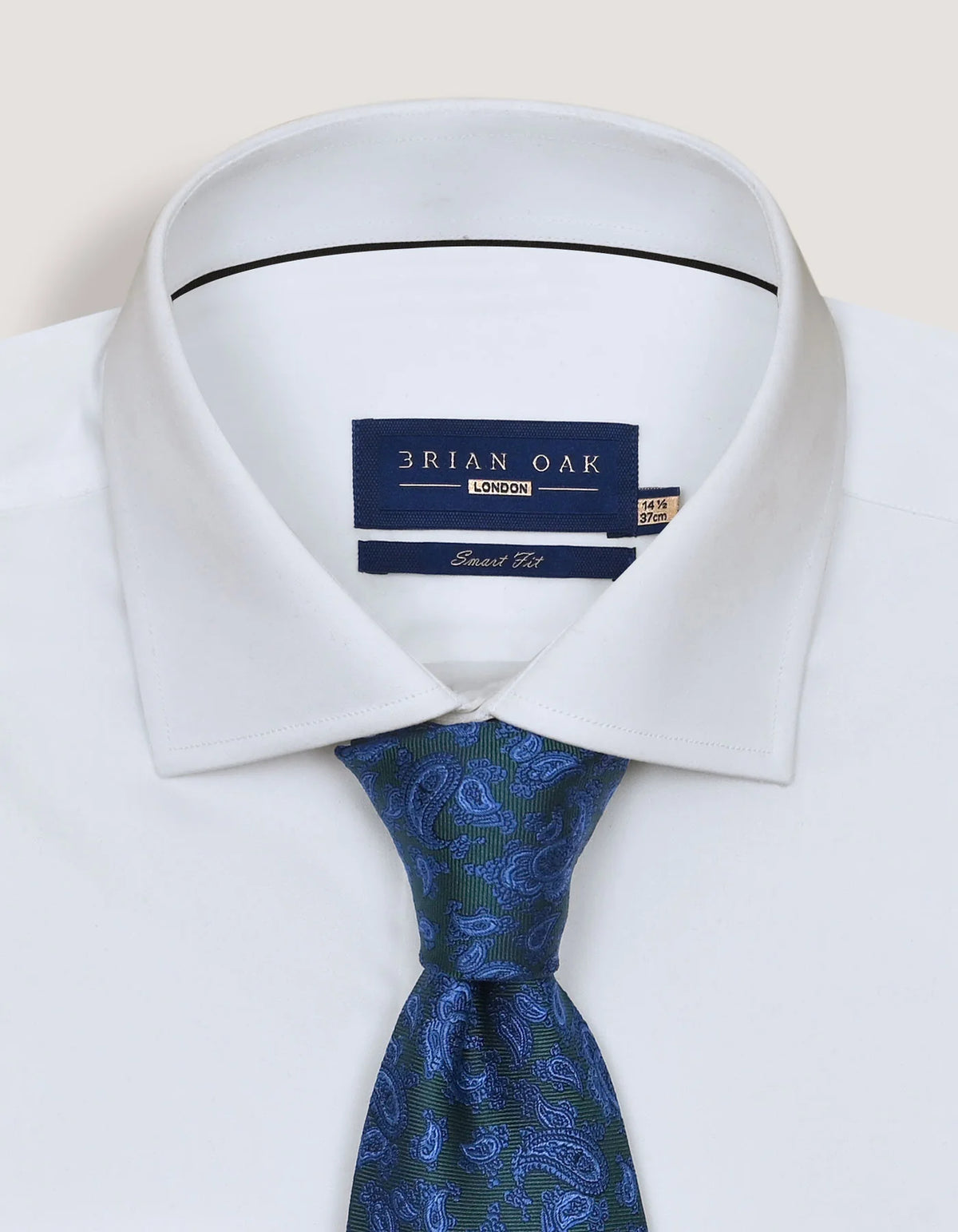 Men's Easy Care White Satin Shirt