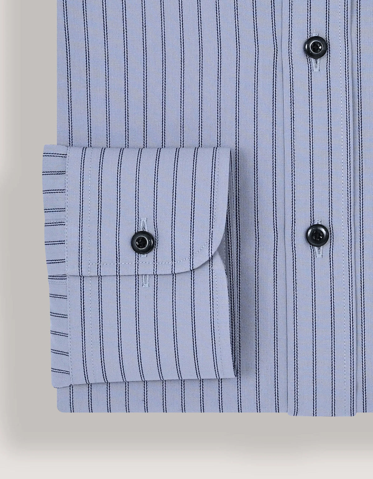 Men's Navy Striped Grey Dress Shirt