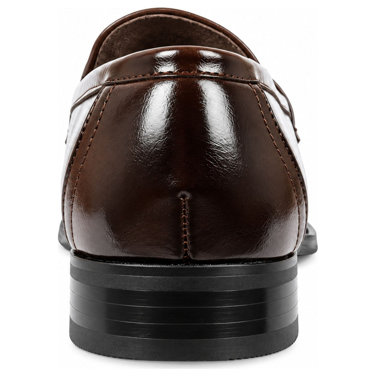 Men's Classic Vegan Leather Slip-On Saddle Strap Loafers